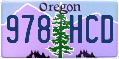 OR license plate 978HCD
