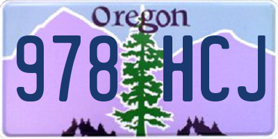 OR license plate 978HCJ