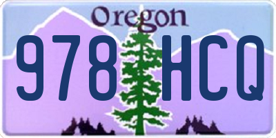 OR license plate 978HCQ