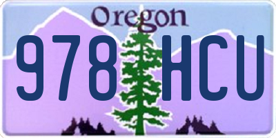 OR license plate 978HCU