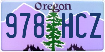 OR license plate 978HCZ