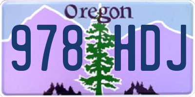 OR license plate 978HDJ