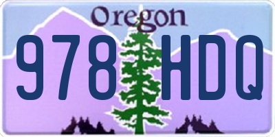 OR license plate 978HDQ