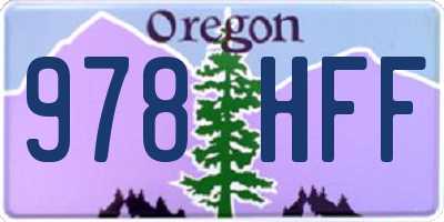 OR license plate 978HFF