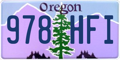 OR license plate 978HFI