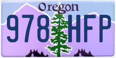 OR license plate 978HFP