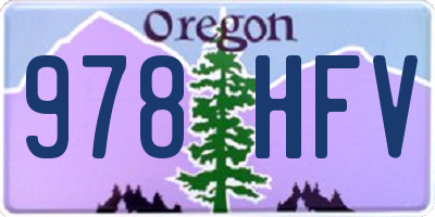 OR license plate 978HFV