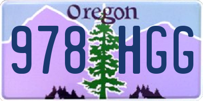 OR license plate 978HGG