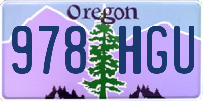 OR license plate 978HGU