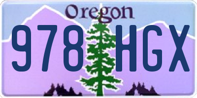 OR license plate 978HGX