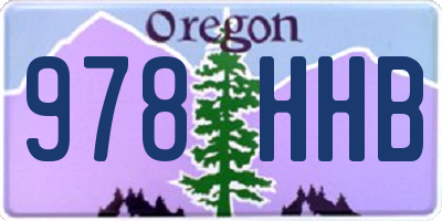 OR license plate 978HHB