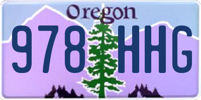 OR license plate 978HHG