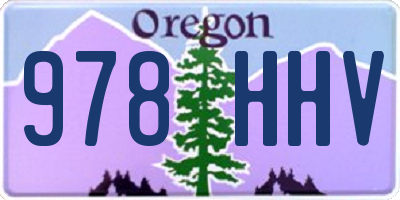 OR license plate 978HHV