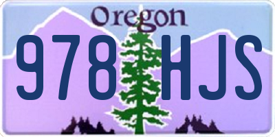 OR license plate 978HJS