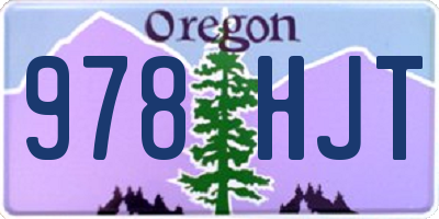 OR license plate 978HJT