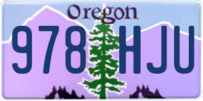 OR license plate 978HJU