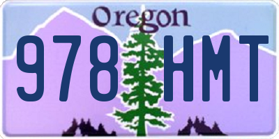 OR license plate 978HMT