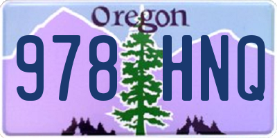 OR license plate 978HNQ