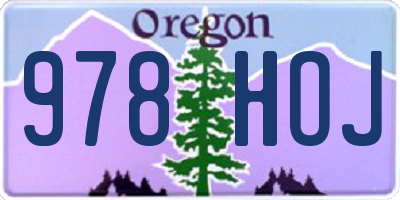 OR license plate 978HOJ
