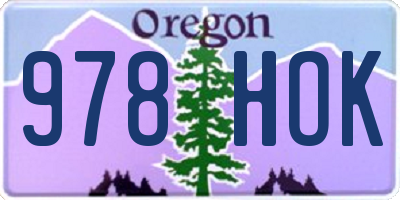 OR license plate 978HOK