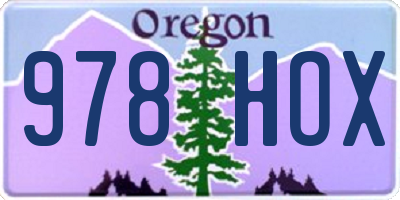 OR license plate 978HOX