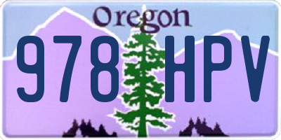 OR license plate 978HPV