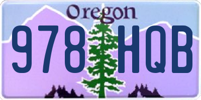 OR license plate 978HQB
