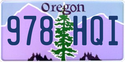 OR license plate 978HQI