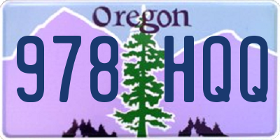 OR license plate 978HQQ