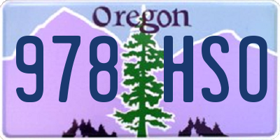 OR license plate 978HSO