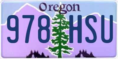 OR license plate 978HSU