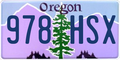 OR license plate 978HSX