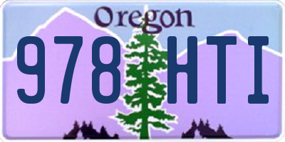 OR license plate 978HTI