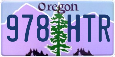 OR license plate 978HTR