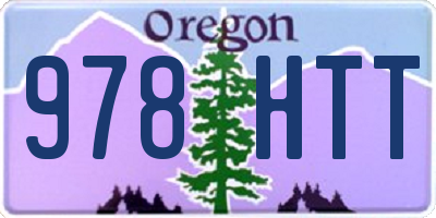 OR license plate 978HTT