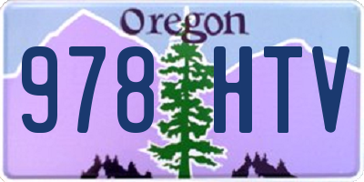 OR license plate 978HTV