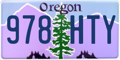 OR license plate 978HTY