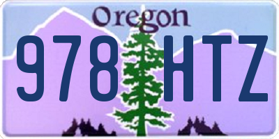 OR license plate 978HTZ