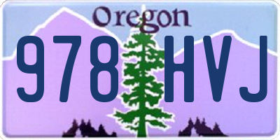 OR license plate 978HVJ