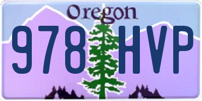 OR license plate 978HVP