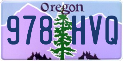 OR license plate 978HVQ