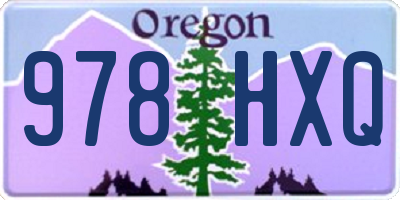 OR license plate 978HXQ