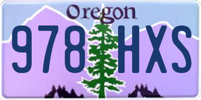OR license plate 978HXS