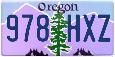OR license plate 978HXZ