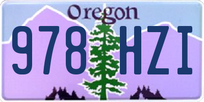 OR license plate 978HZI