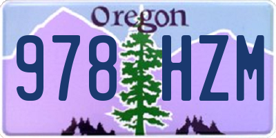 OR license plate 978HZM