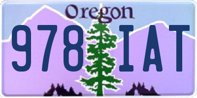 OR license plate 978IAT