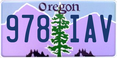 OR license plate 978IAV