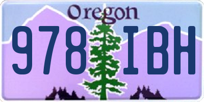 OR license plate 978IBH