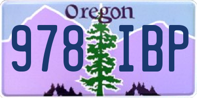 OR license plate 978IBP